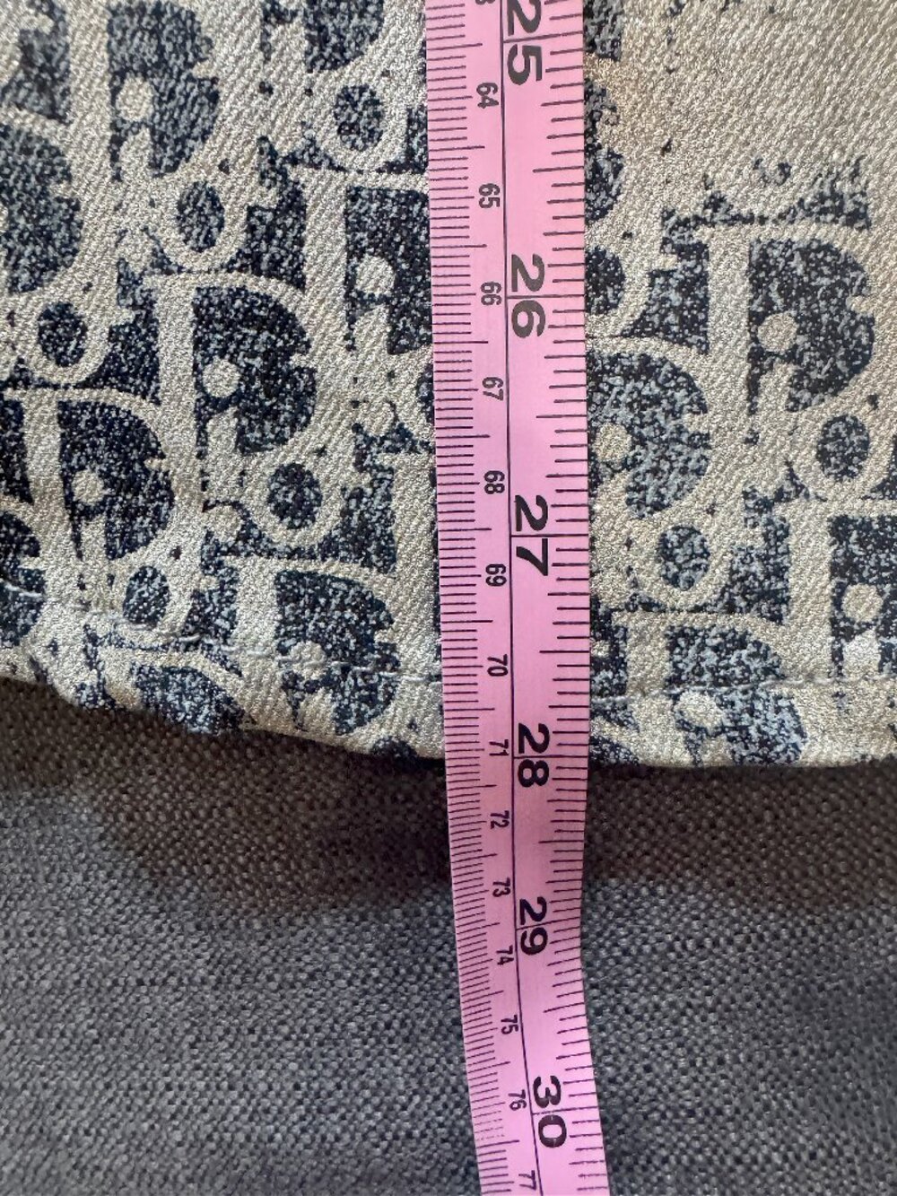 Dior Oblique Denim Overshirt Gray Silver Gold Tone Cotton Blend Button Down - Picture 14 of 14